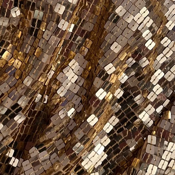 Vintage 80s Holt Renfrew montreal Solid Gold color 2pc set 🥂🍾 - Picture 3 of 5